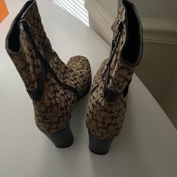 Coach Patterned Ankle Boots - Brown - Picture 7 of 9